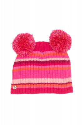 Mim-Pi Mütze Streifen pink