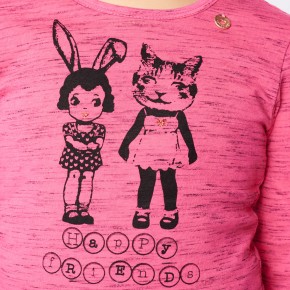 Mim-Pi Langarm-Shirt/Longsleeve Print pink meliert