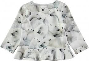 Molo Mini Mädchen Langarm-Shirt ELISABETH Polar Bear Jersey