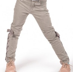 Paper Wings Hose samt grey