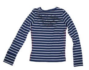 PETROL Langarm-Shirt/Longsleeve Streifen blau-weiß Gr. 176