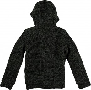 RETOUR Strick-Jacke mit Kapuze TED army black 170/176