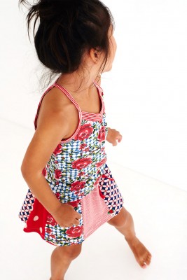 Mim-Pi Patchwork-Rock rot-weiß-blau 122