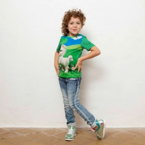 Mim-Pi T-Shirt Einhorn grün 134