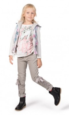 Paper Wings Langarm-Shirt/Longsleeve WINTER UNICORN pink grey cream